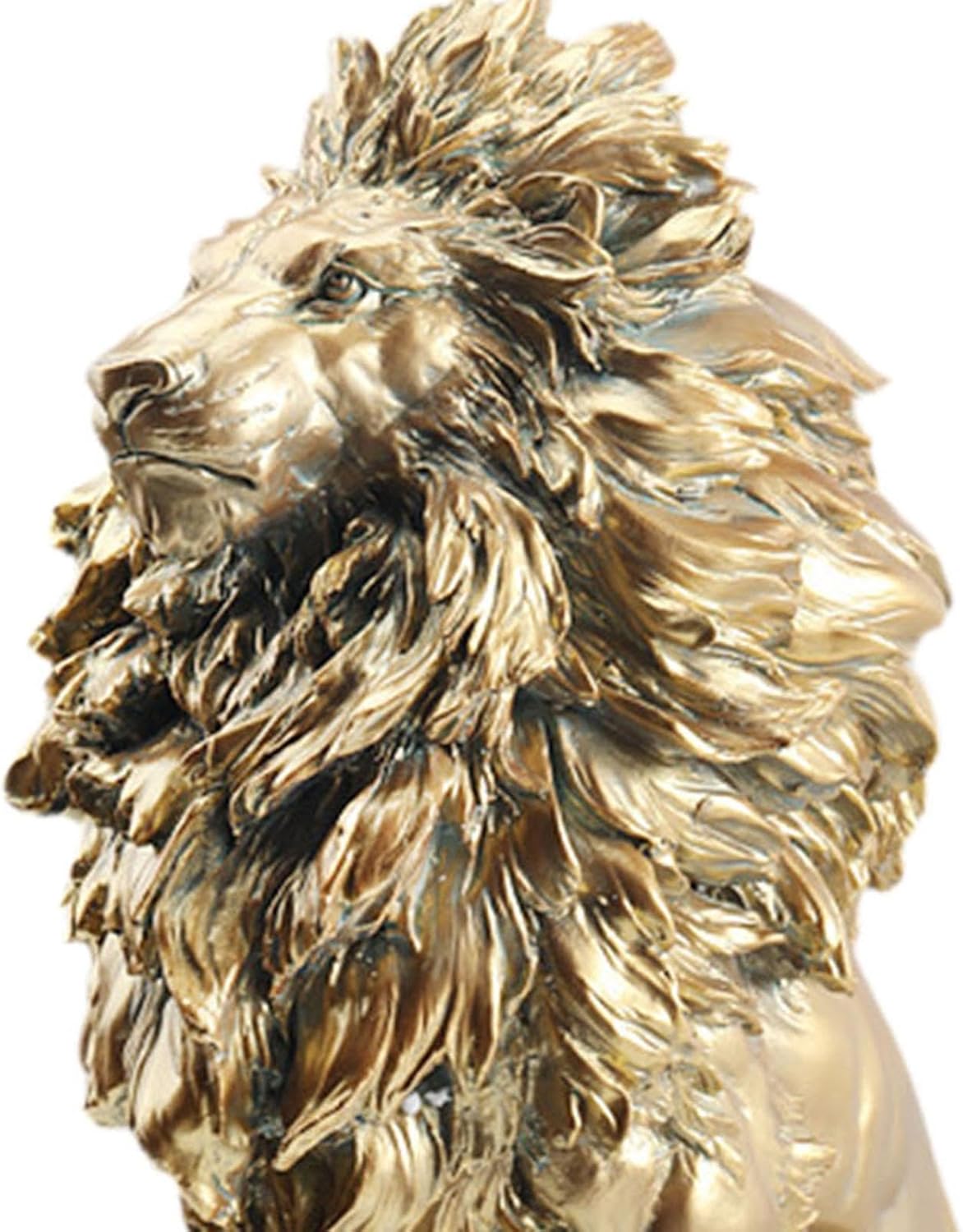 黄金 の ライオン 像 風水 ゴールド 金 獅子 オブジェ 置物 インテリア